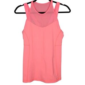 Lululemon Womens Tank Top Size 6 Pink Running In The City Built In Bra Athletic